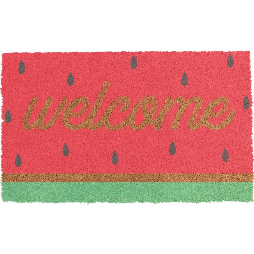 Watermelon Welcome Coir Doormat, 29.5in x 17.75in