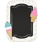 Ice Cream & Sprinkles Chalkboard Easel Sign, 11in x 14in - Summer Sweets