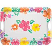 Summer Hibiscus Melamine Serving Tray, 14.5in x 19.75in