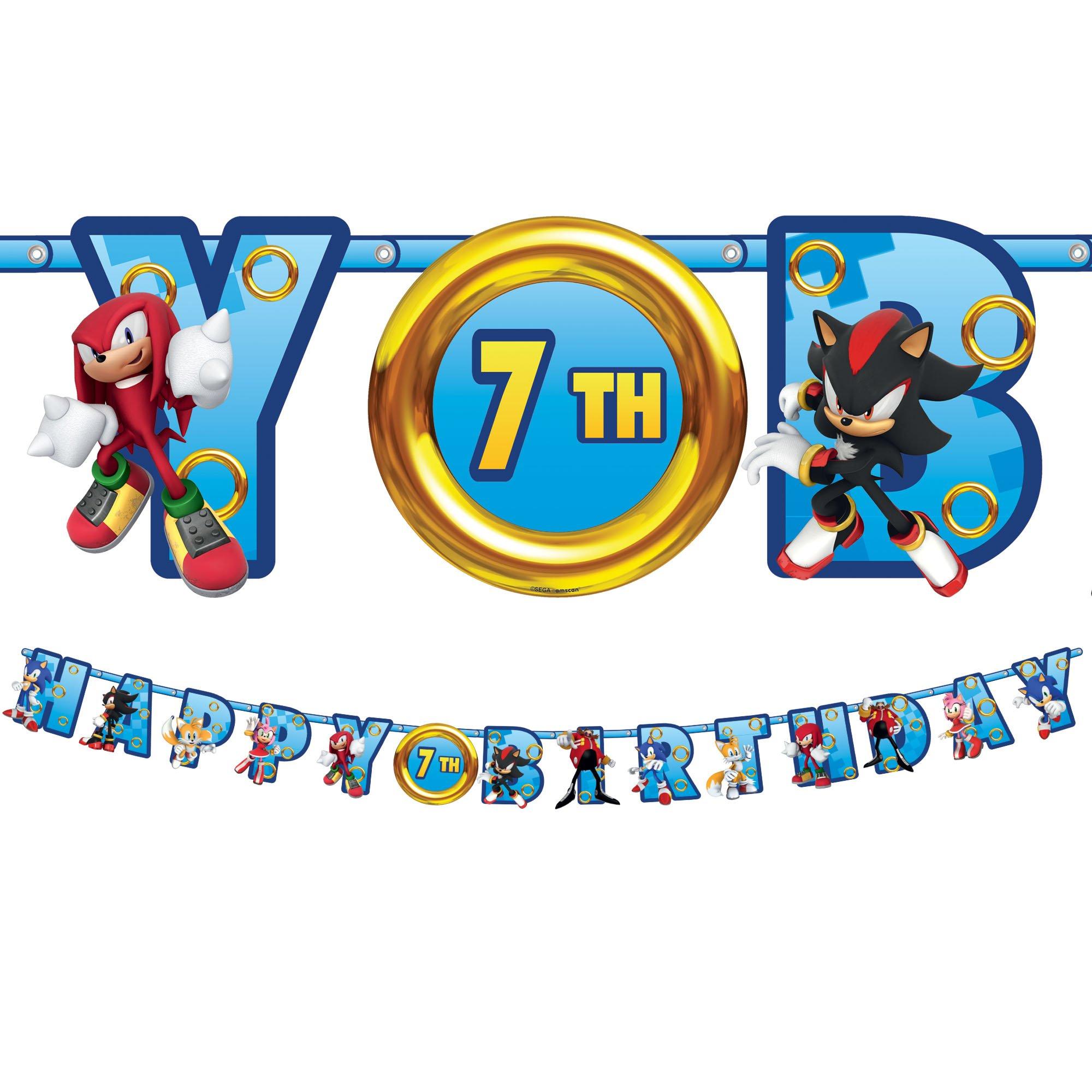 Sonic The Hedgehog 7th Birthday Party Supplies and Balloon Decorations