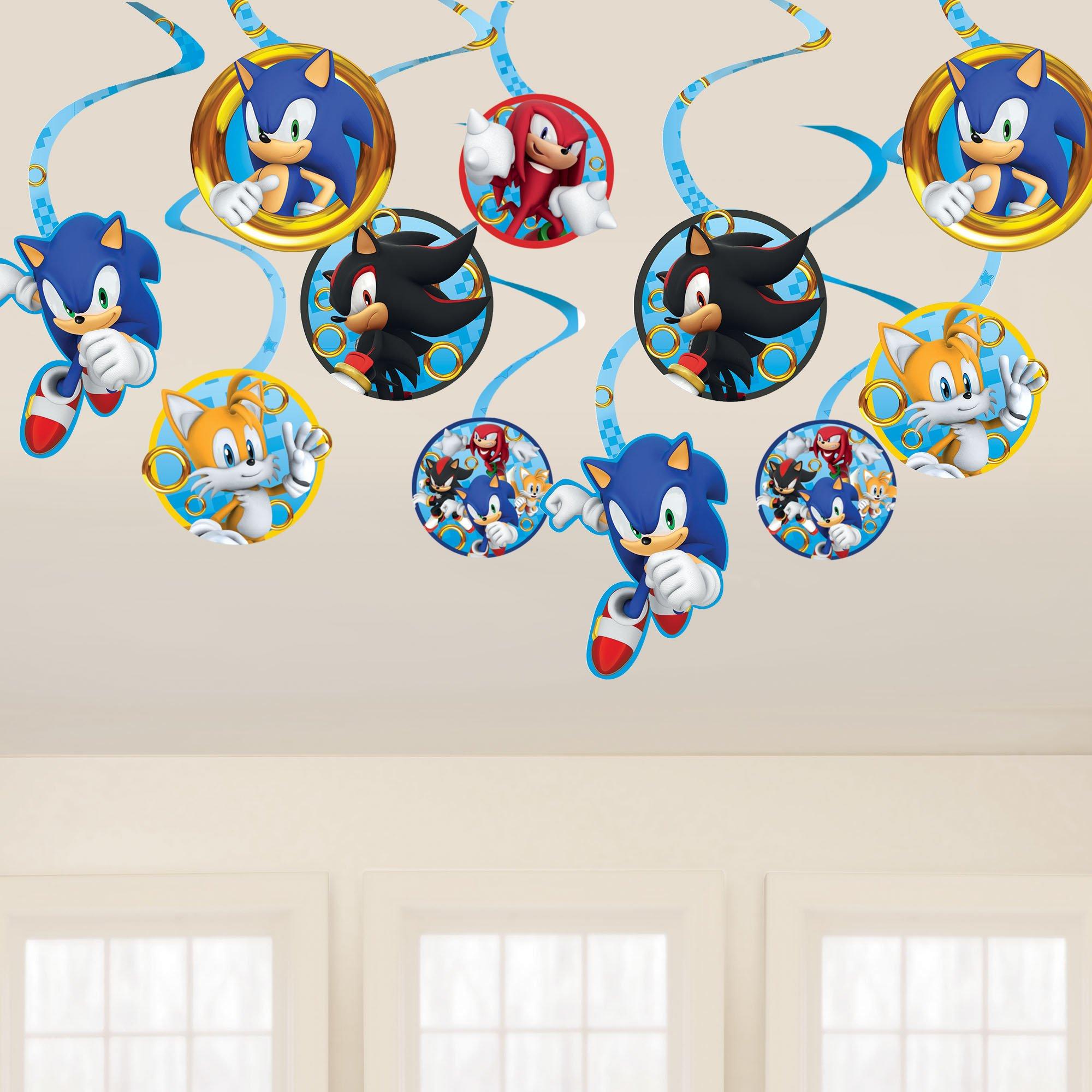 Sonic Birthday Party Supplies, Birthday Decorations Sets Include Happy  Birthday