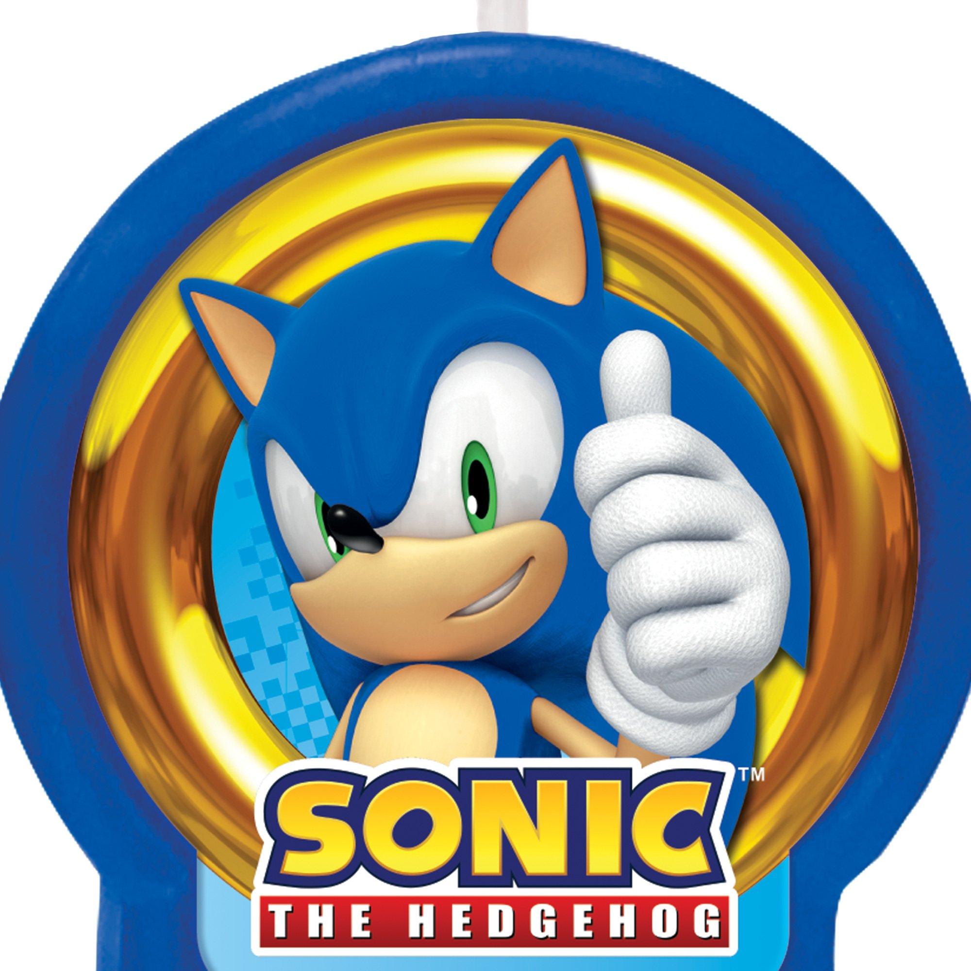 Sonic the Hedgehog Birthday Candle, 2.4in x 2.6in