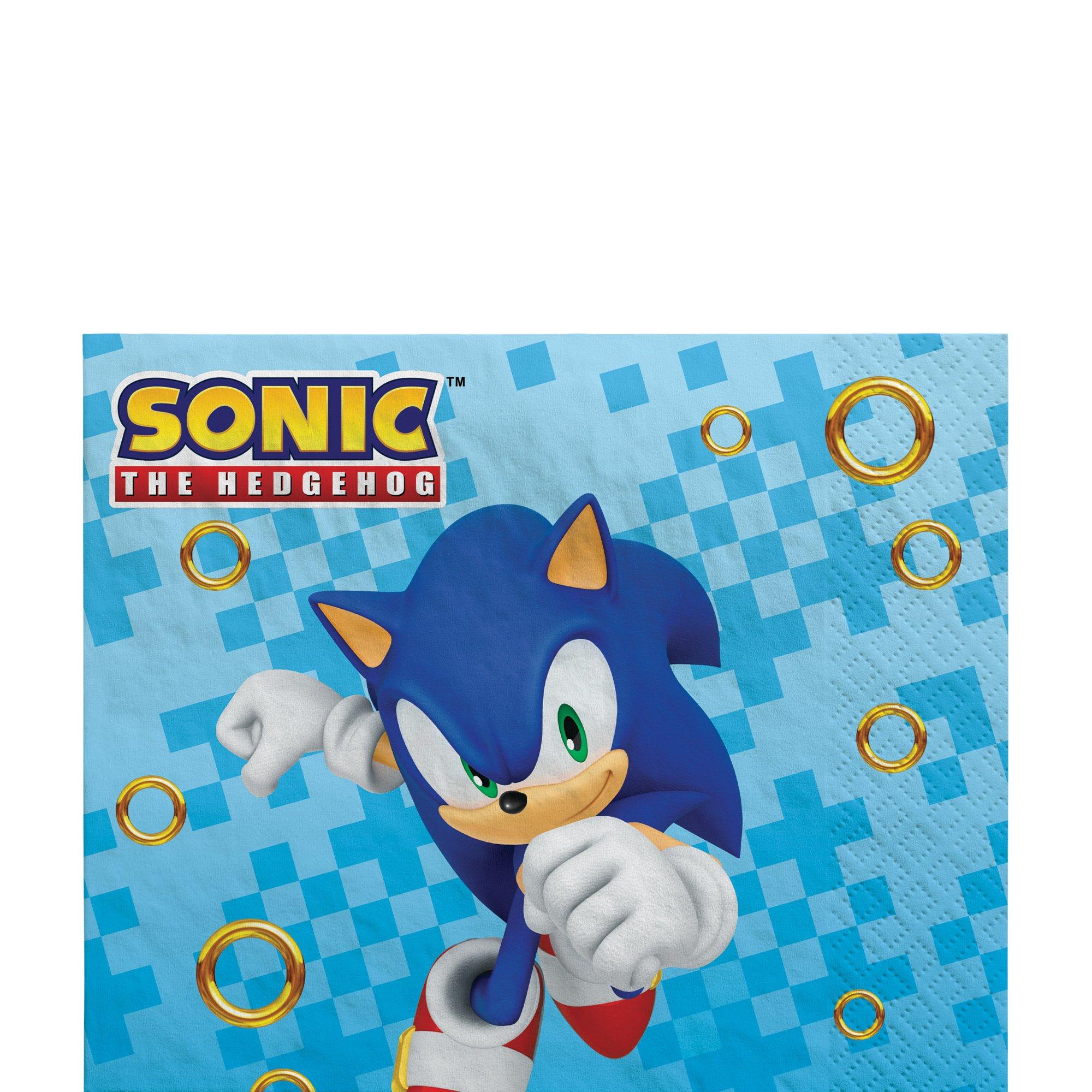 Sonic the Hedgehog Paper Lunch Napkins, 6.5in, 16ct