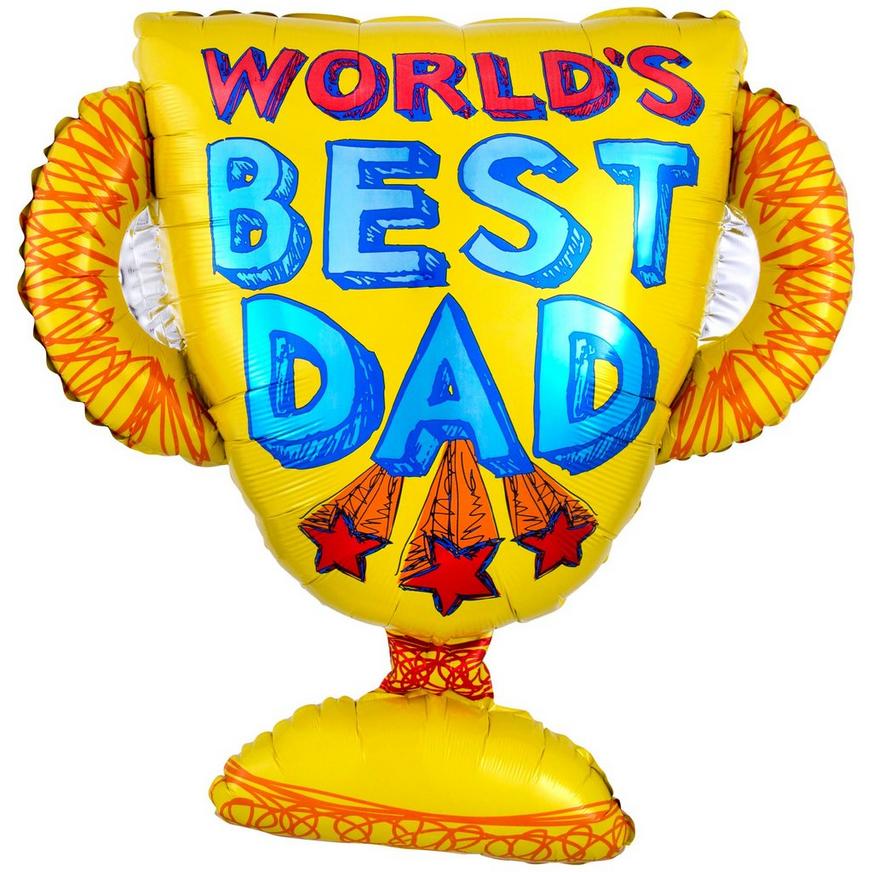 World's Best Dad Trophy Balloon, 35in