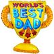World's Best Dad Trophy Balloon, 35in