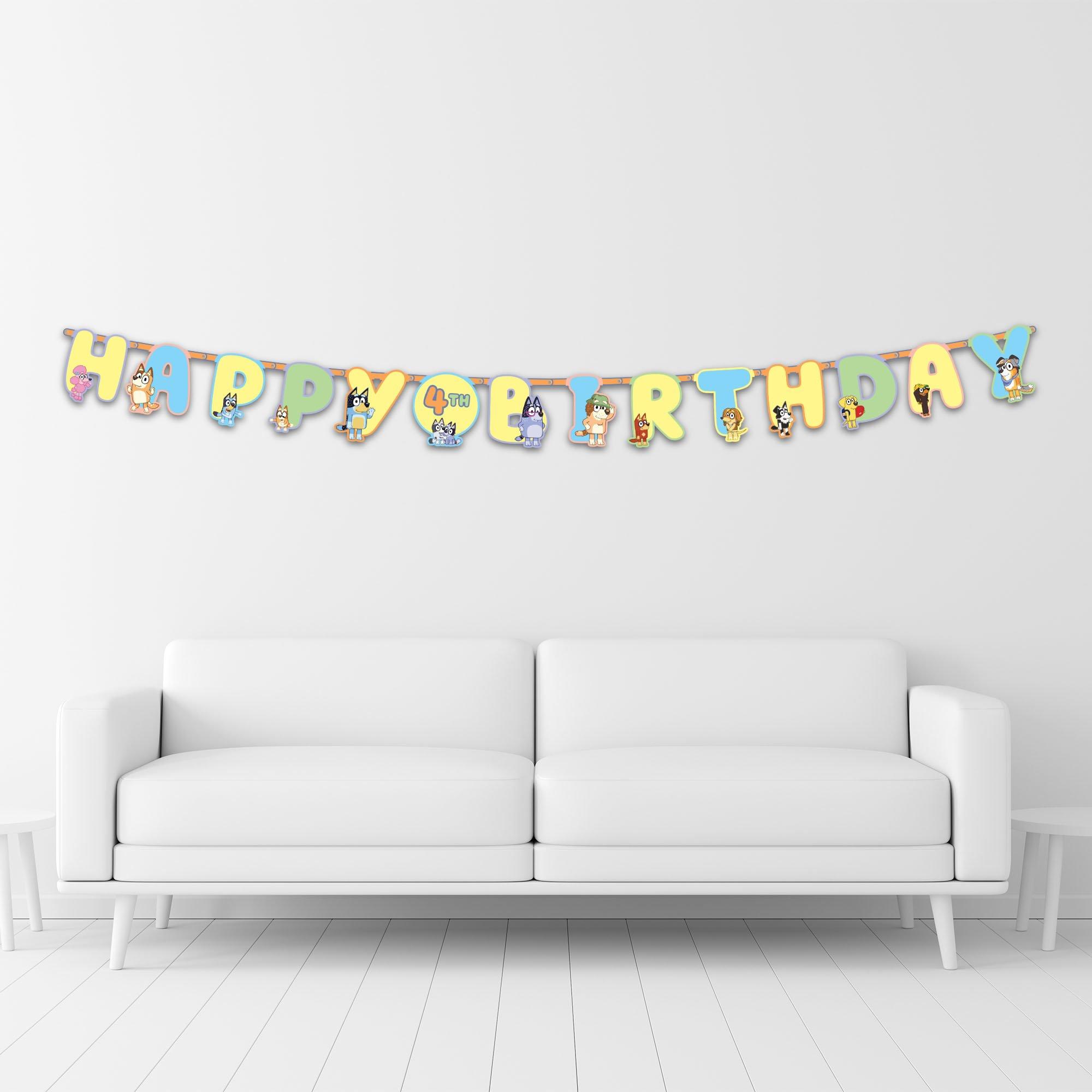 Bluey Cardstock Birthday Banner Kit, 10.5ft