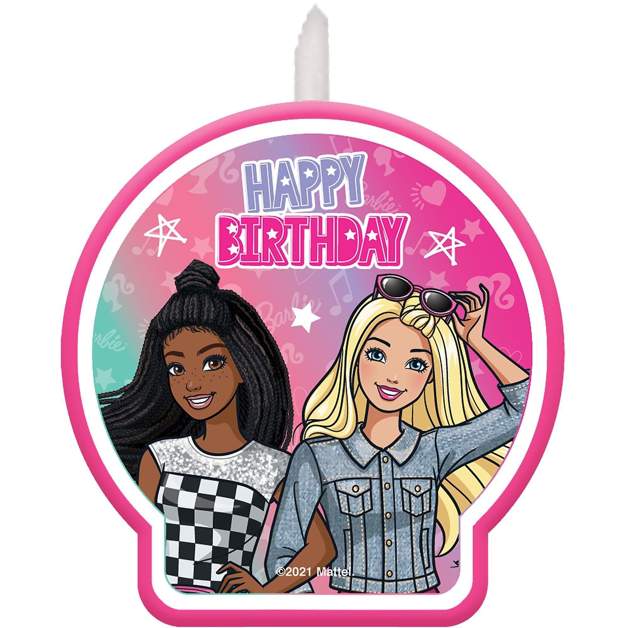 Barbie Dream Together Birthday Party Decorating Supplies Pack - Kit Includes Banners, Table Decorations, Scene Setter, Photo Props, Candle & Latex Confetti Balloons