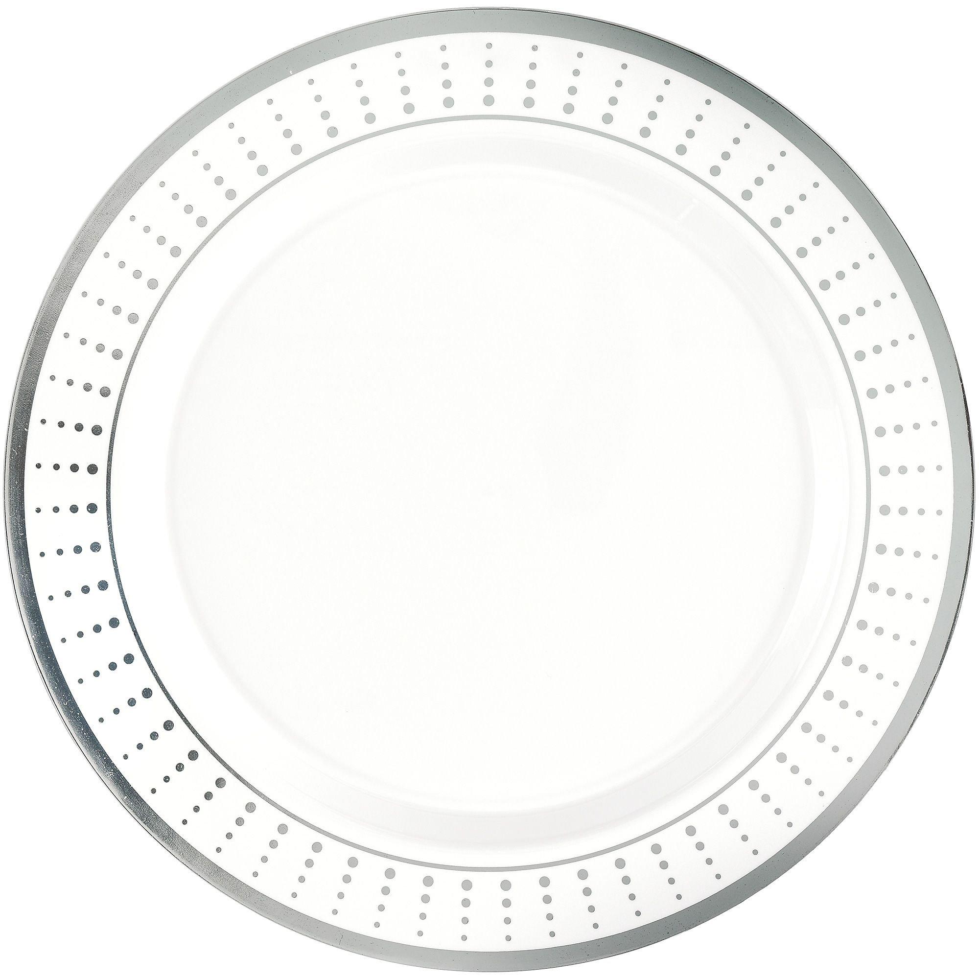 White Extra Sturdy Paper Lunch Plates, 8.5in, 150ct