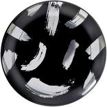 Black With Silver Brush Strokes Premium Plastic Dinner Plates, 10.5in, 20ct