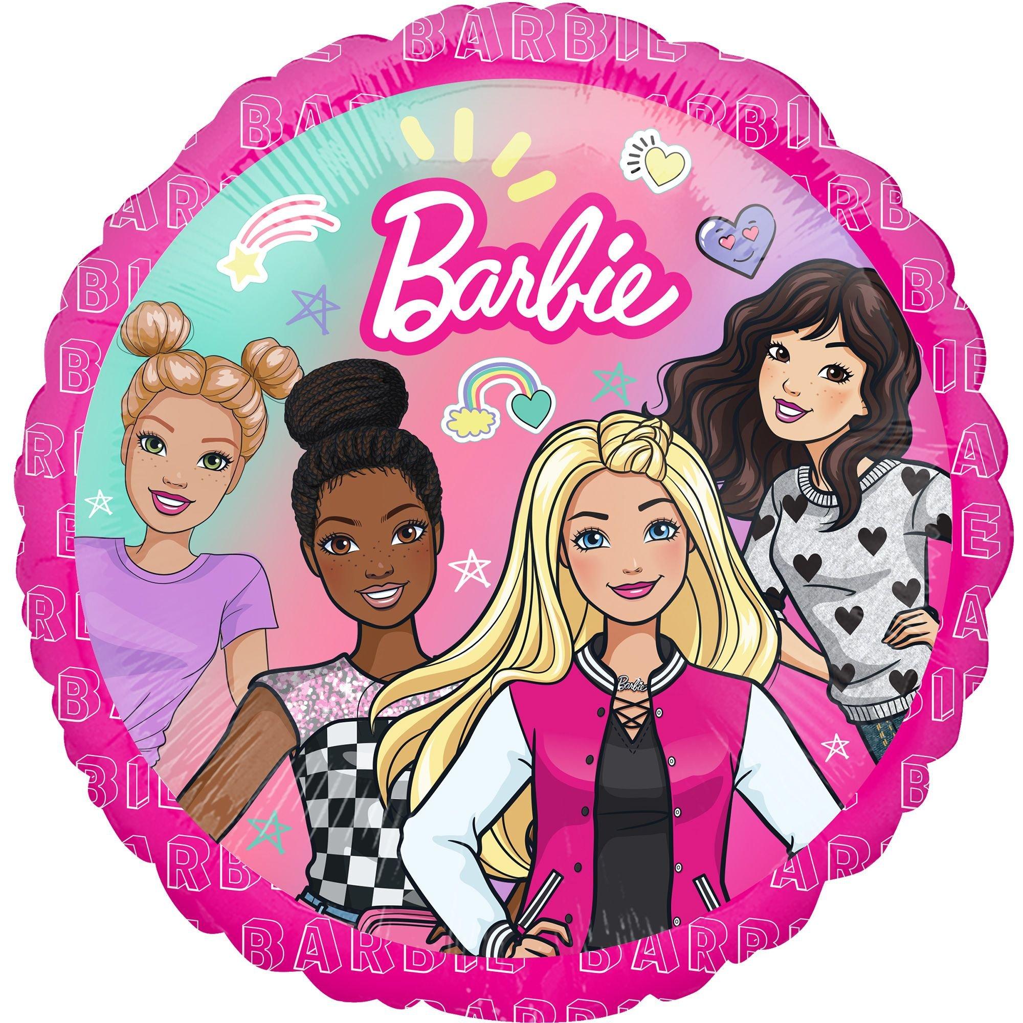 Party City Barbie Dream Together - Vajilla para 16 invitados, suministros  de fiesta, con cubierta de mesa, globos, pancarta, 74 piezas