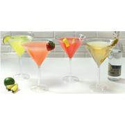 Jumbo Clear Plastic Martini Glasses, 25oz, 4ct