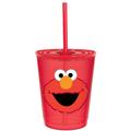 Elmo Plastic  Cup with Straw, 12oz - Everyday Sesame Street