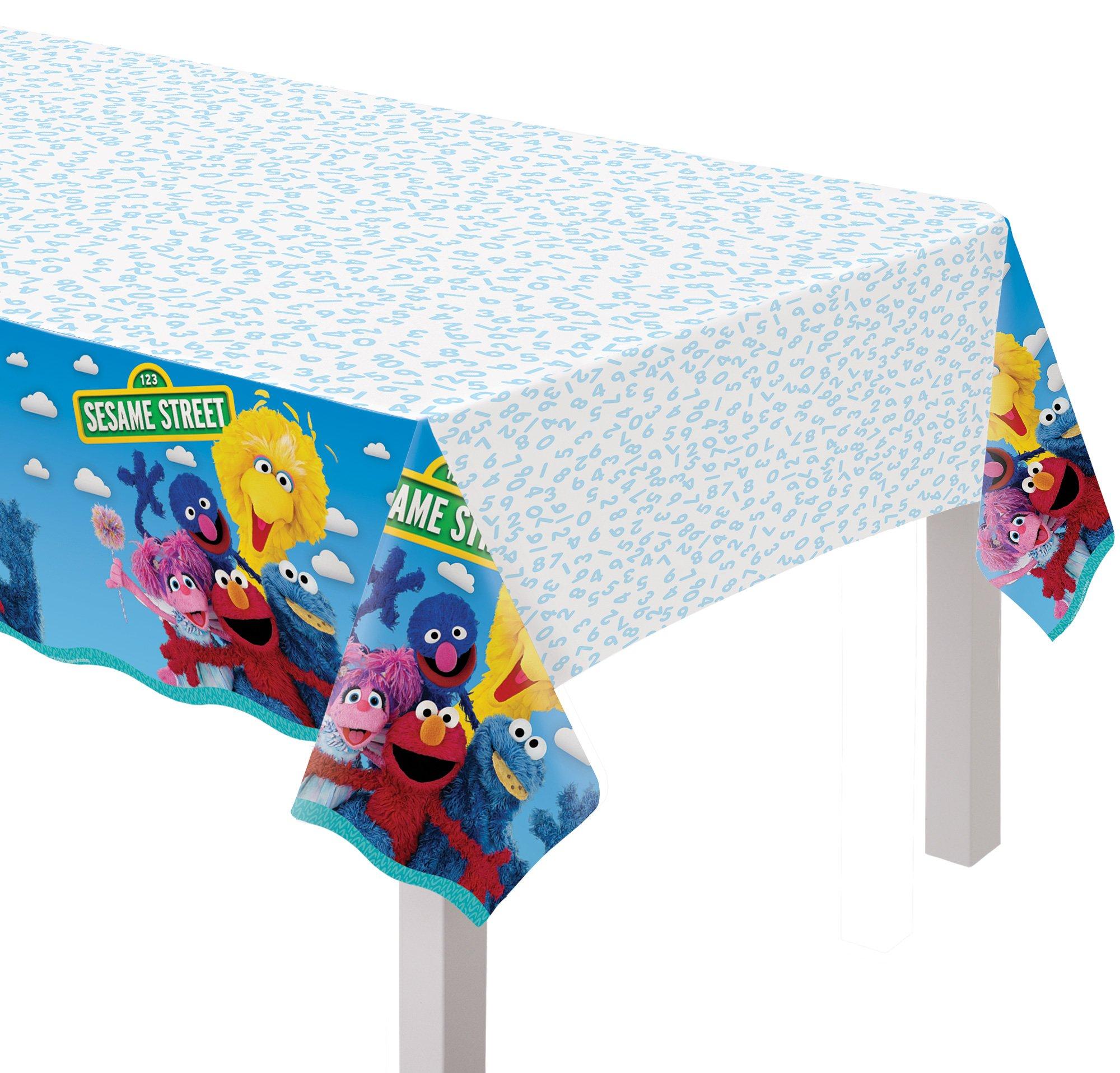 Everyday Sesame Street Plastic Table Cover, 54in x 96in