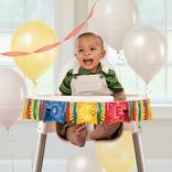 Everyday Sesame Street 1st Birthday Cardstock & Fabric High Chair Decoration, 38in