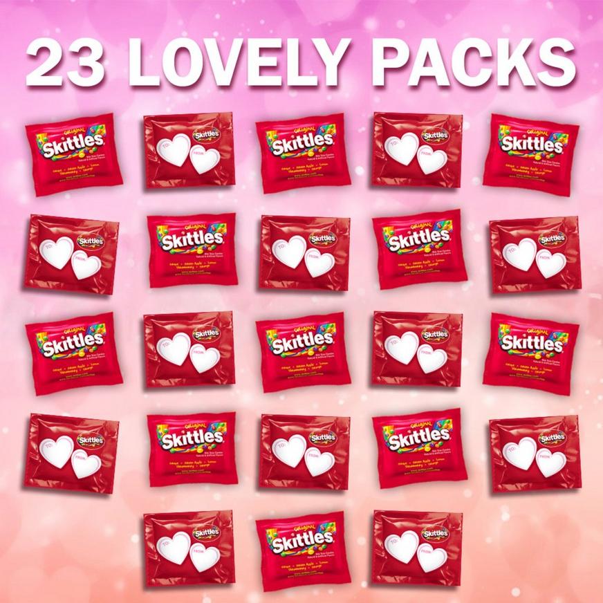 Skittles Fun Size Valentine's Day Exchange Pouches Plus Teacher's Card, 23ct - Original