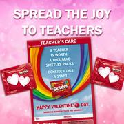 Skittles Fun Size Valentine's Day Exchange Pouches Plus Teacher's Card, 23ct - Original