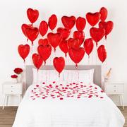 DIY Red Hearts & Rose Petals Room Decorating Kit, 25pc