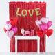 DIY Air-Filled Pink, Red & Gold Love Balloon Backdrop Kit, 16pc