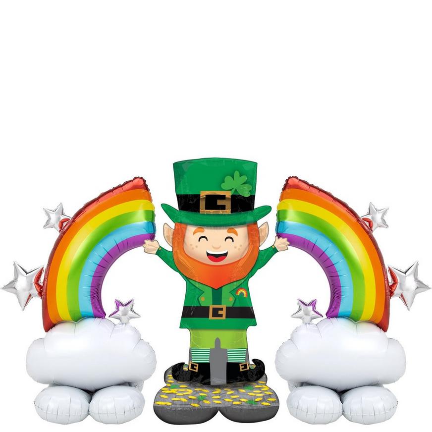 AirLoonz Leprechaun & Rainbow St. Patrick's Day Foil Balloon Set, 3pc