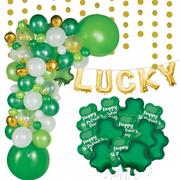 DIY St. Patrick's Day Lucky Shamrock Balloon Backdrop Kit