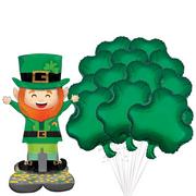 St. Patrick's Day Shamrock Leprechaun Foil Balloon Set, 13pc