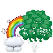 St. Patrick's Day Rainbow-Kissed Shamrocks Foil Balloon Set, 13pc