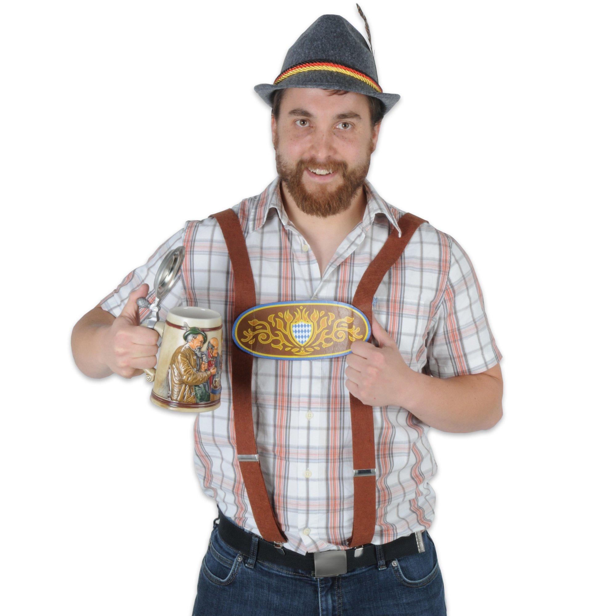 Oktoberfest Bavarian Lederhosen Suspenders