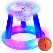 PoolCandy Light-Up Inflatable Basketball Pool Game, 2pc