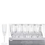 Clear Crystal Cut Premium Plastic Champagne Flutes, 5oz, 20ct