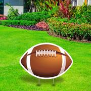 Football Corrugated Plastic Yard Sign, 17in
