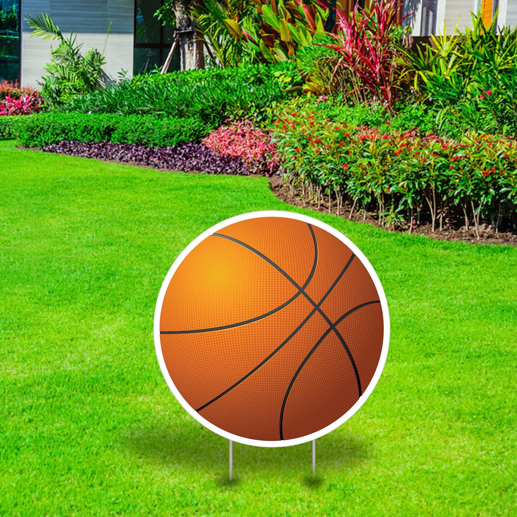 Basketball Corrugated Plastic Yard Sign, 19in