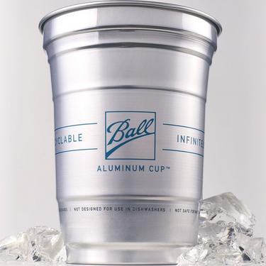 Ball Aluminum Cup, Disposable Recyclable Cold-Drink Cups, 20 oz. Cups,  Silver, 10 Count