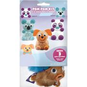 Build Your Own Pom Pom Critters Kit, 3pc