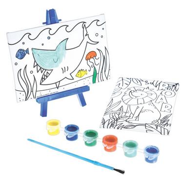 Animal Color Your Own Canvas Kit, 2pc