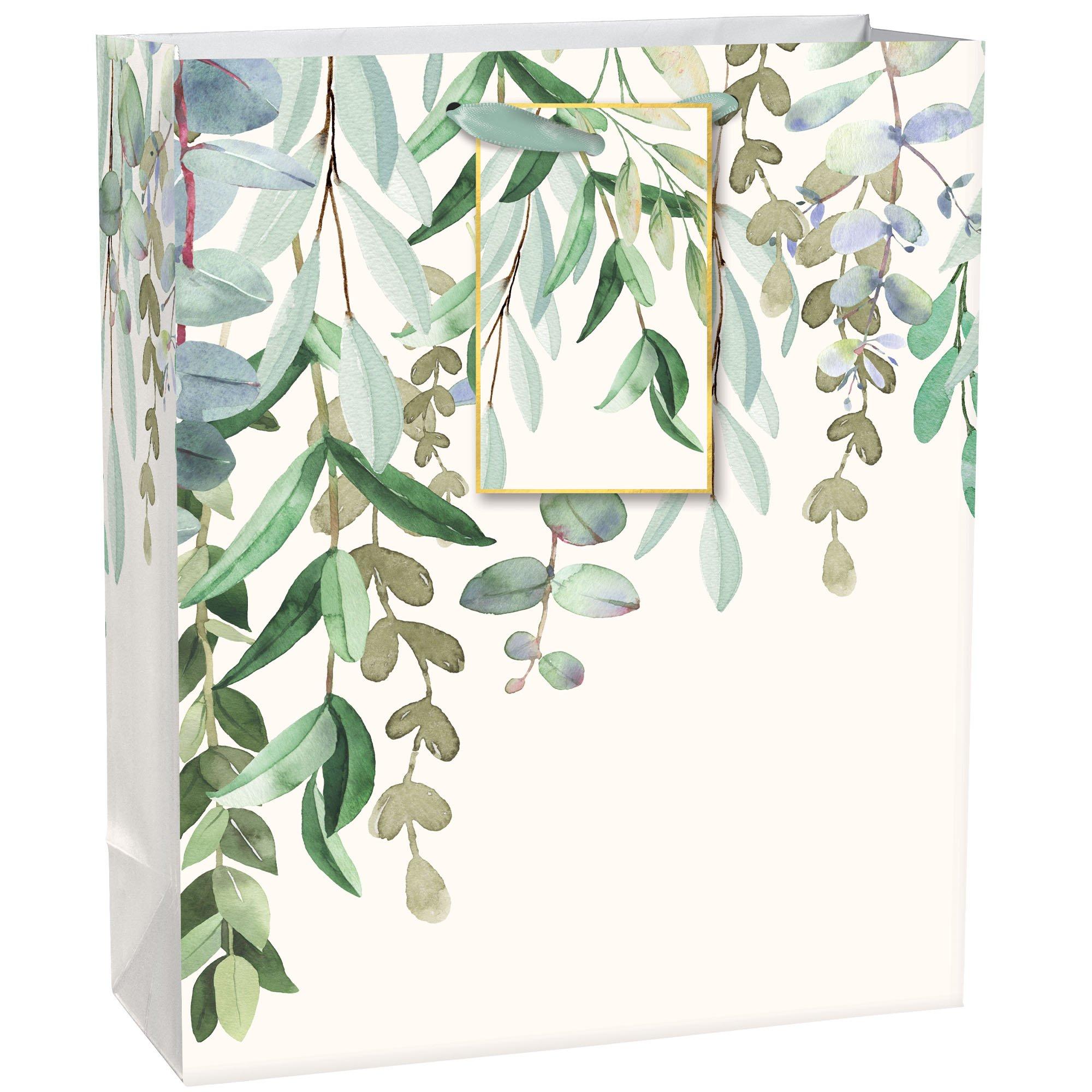 Extra Large Hanging Leaves Paper Gift Bag, 14.75in x 20in