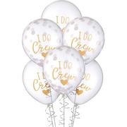 6ct, 12in, Confetti I Do Crew Wedding Balloons
