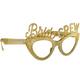 Glitter Gold Bride Crew Plastic Eyeglasses, 6ct