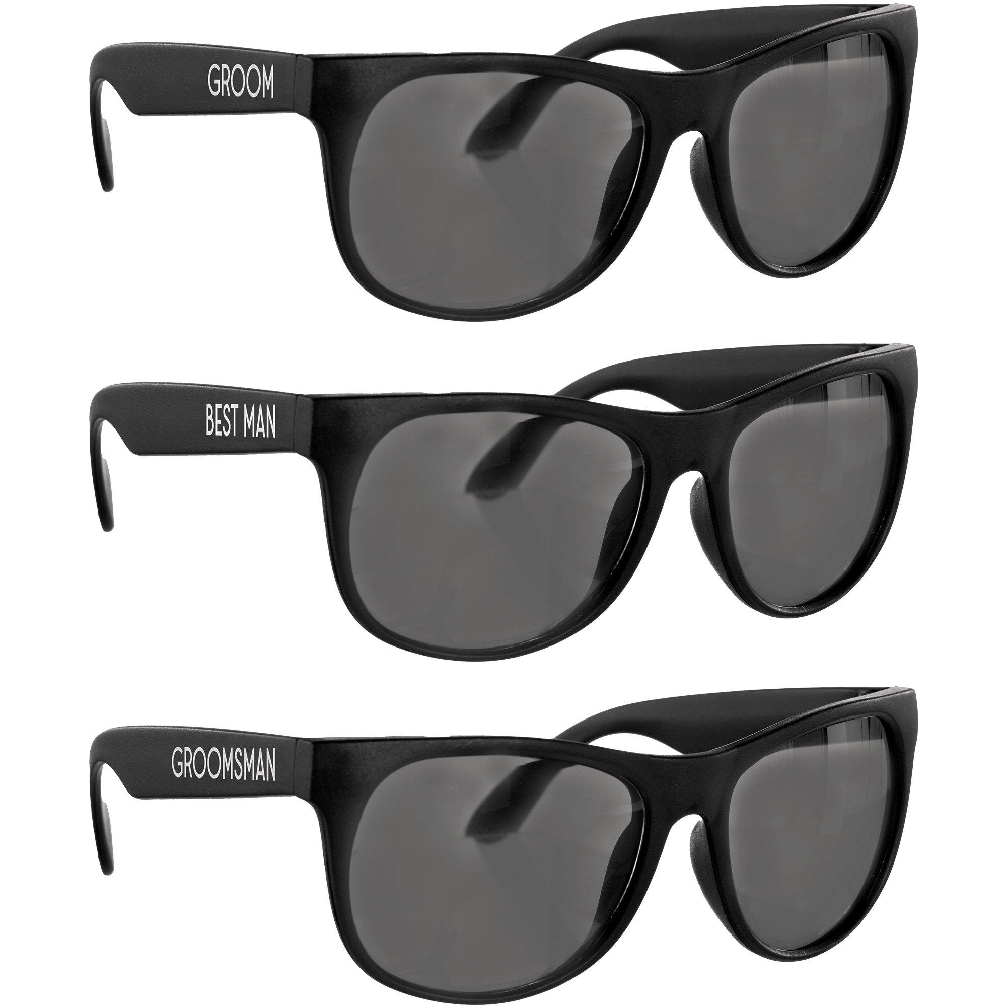 Black Groom and Crew Sunglasses 6p Party City