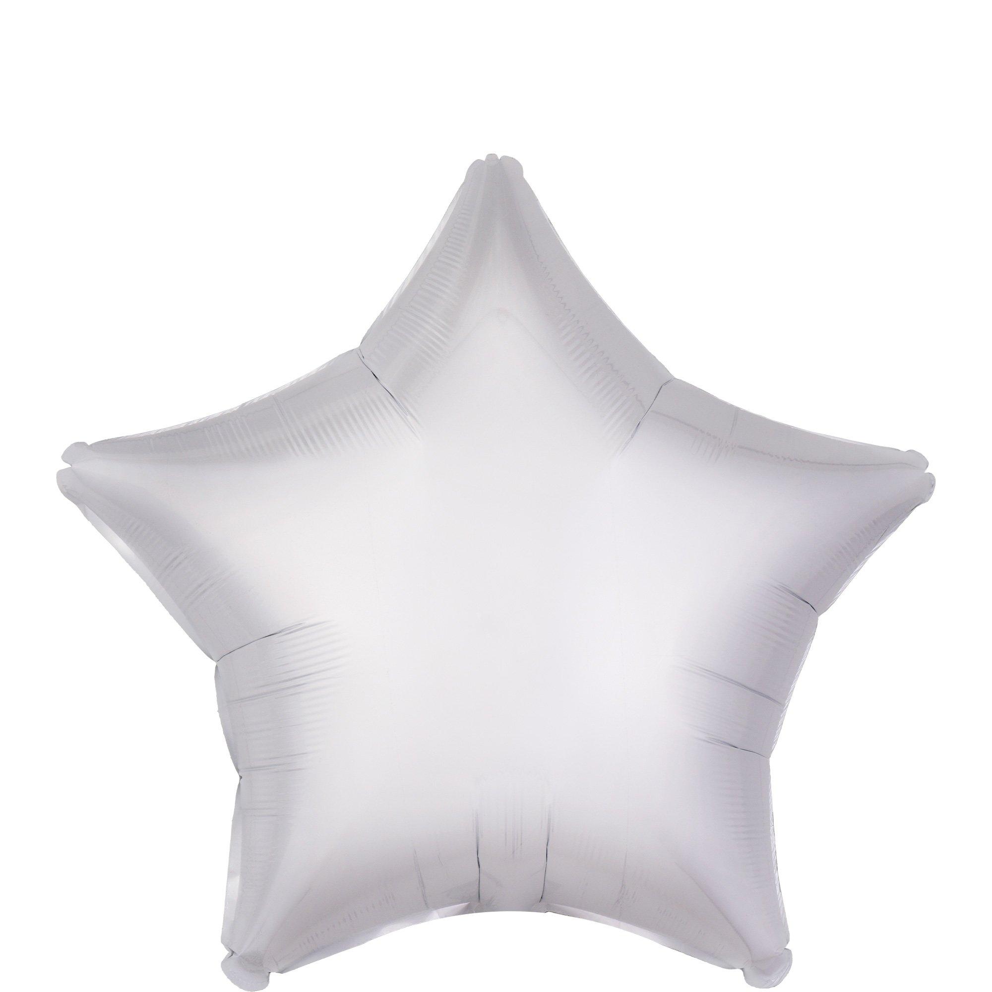 White Satin Star Balloon