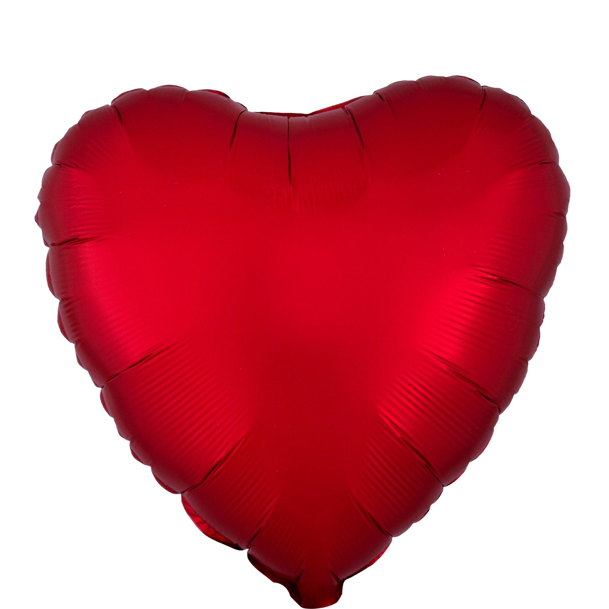 17in Red Satin Heart Balloon