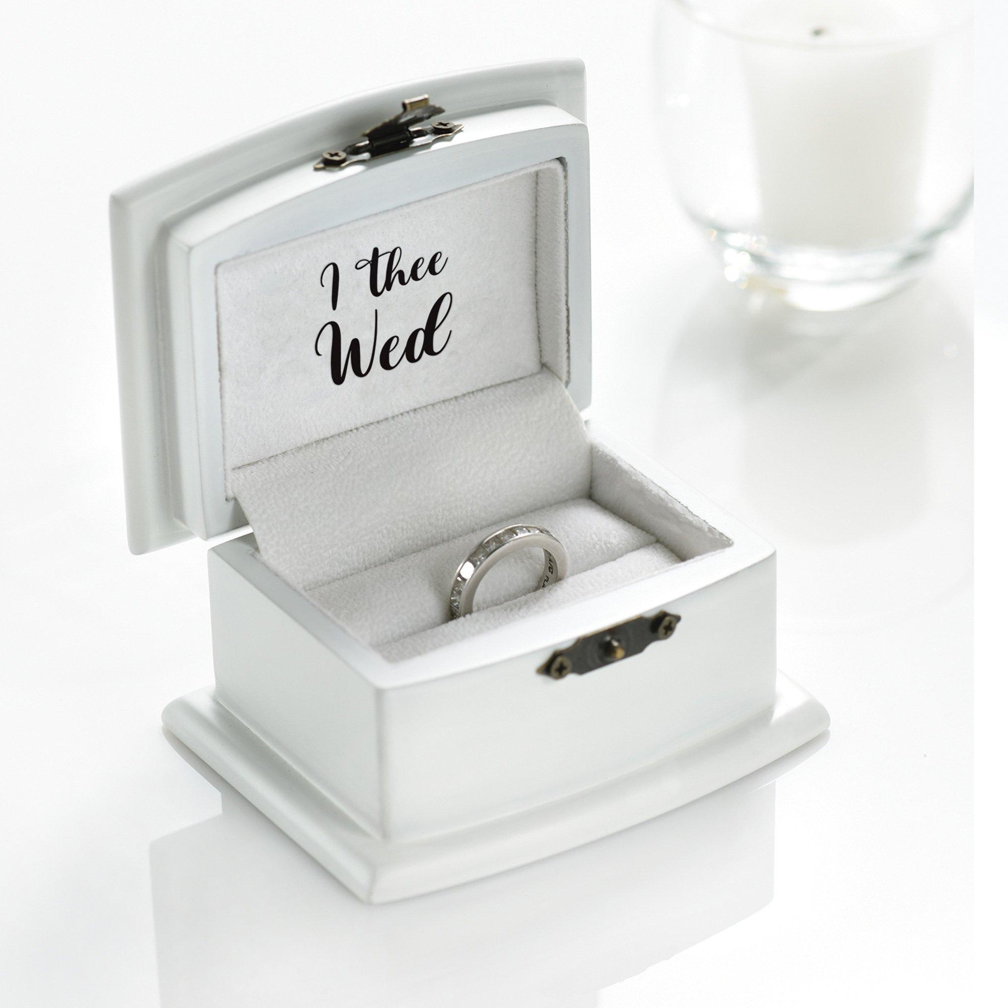 Silver wedding ring deals box