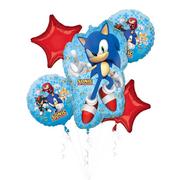 Sonic the Hedgehog 2 Foil Balloon Bouquet, 5pc