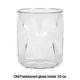 Old Fashioned Faceted Clear Plastic Tumblers, 10oz, 4ct