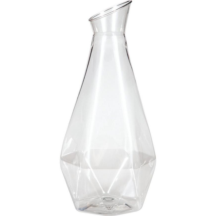Faceted Clear Plastic Carafe, 45oz