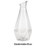 Faceted Clear Plastic Carafe, 45oz