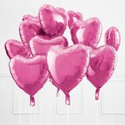 3D Love You Happy Valentine's Day Heart Foil Balloon Bouquet, 7pc