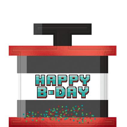 TNT Happy Birthday Confetti Cardboard Cutout, 16in x 16.7in - Pixel Party
