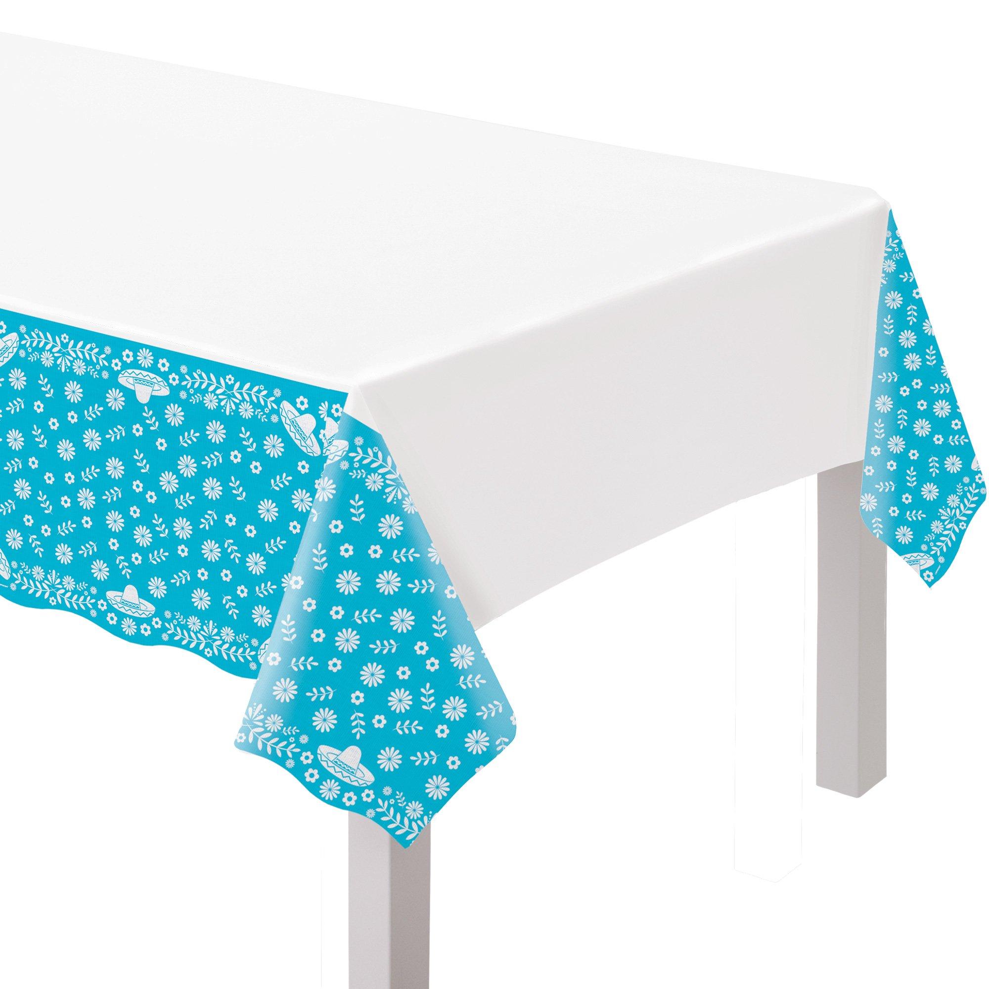 Blue Panda Cinco De Mayo Plastic Table Cover, Let's Fiesta Party Supplies  (54 x 108 In, 3 Pack)