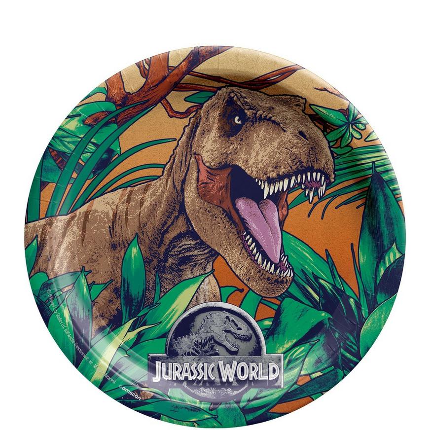 T-Rex Paper Lunch Plates, 9in, 8ct - Jurassic World