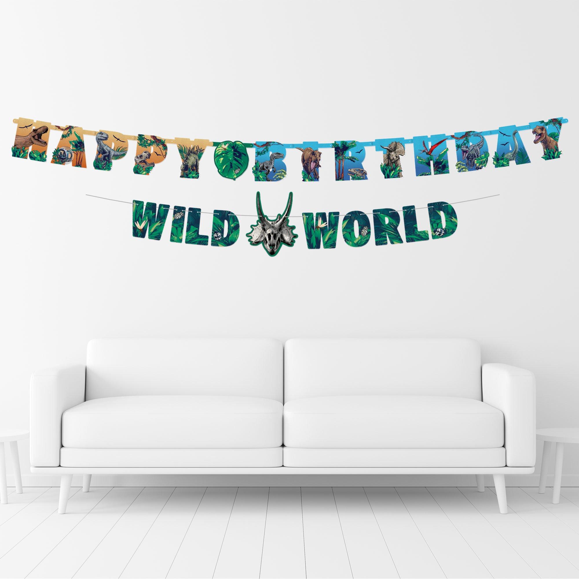 Customizable Jurassic World Birthday Cardstock Letter Banners, 2ct
